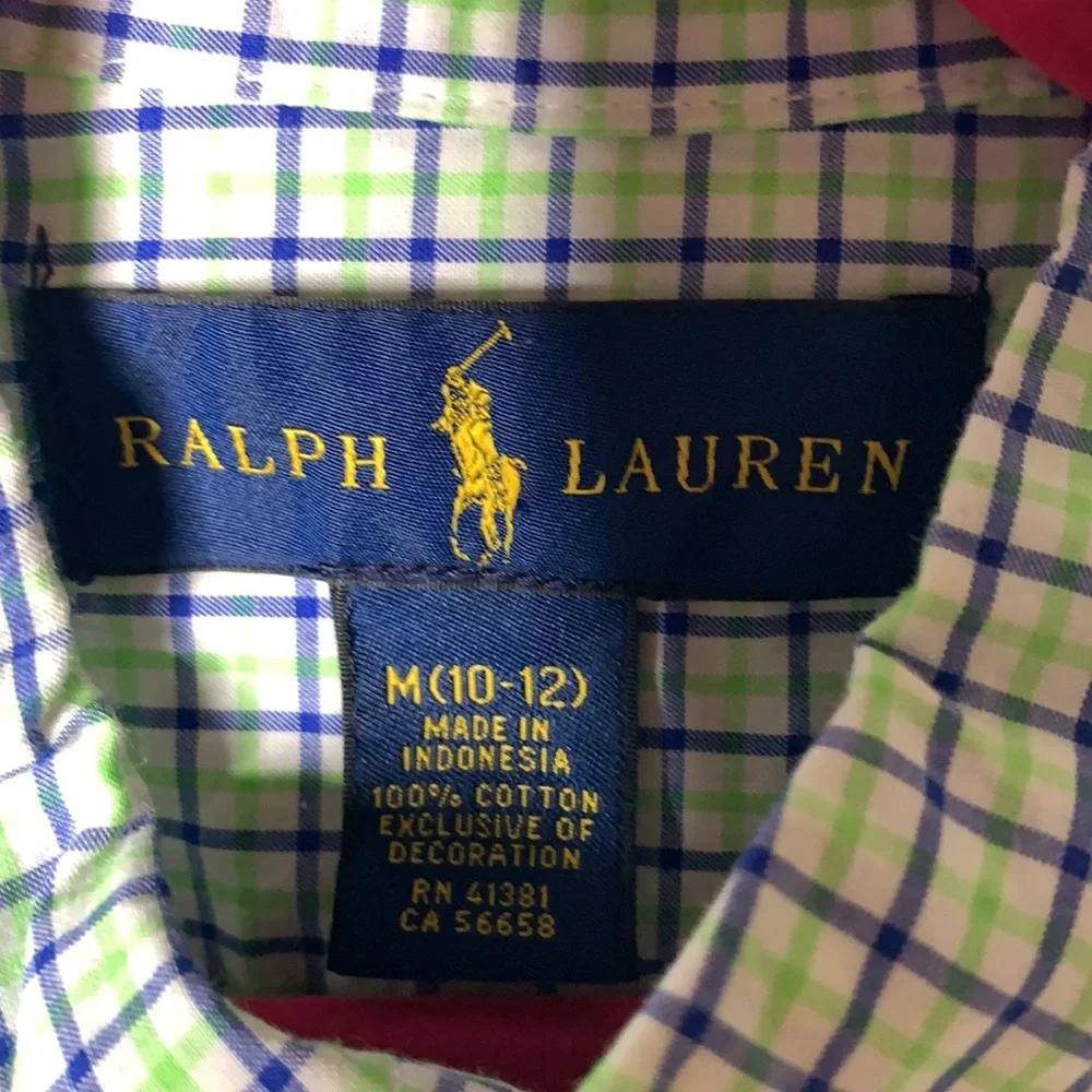 3 Ralph Lauren Boys‎ button down plaid shirts